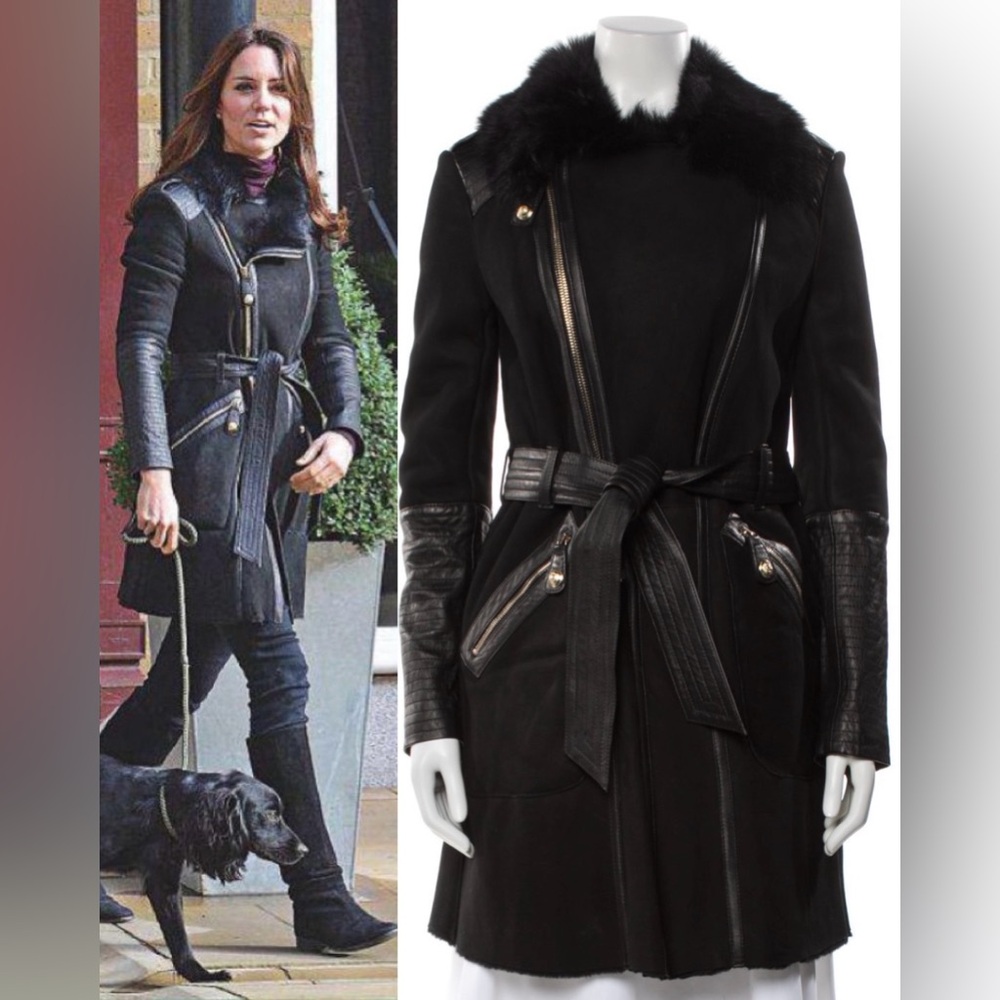 Temperley London 'Odele' Black Coat- ASO Kate Middleton Royal- UK8/US4-VERY RARE